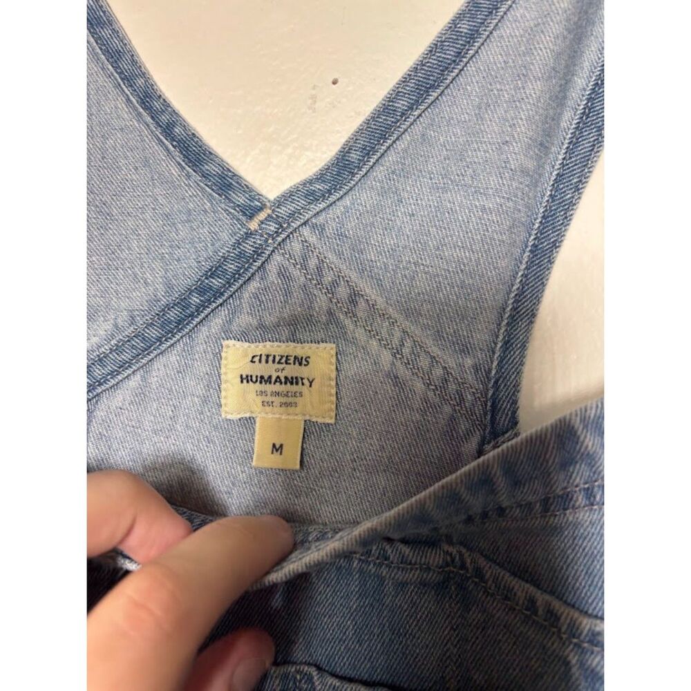 Citizens of Humanity Christie Wide Leg Overalls Denim Medium Summer Capsule Bibs - Picture 3 of 5